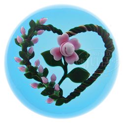 BOBBY BANFORD FLORAL PAPERWEIGHT.