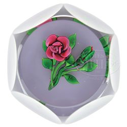 ST. LOUIS ROSE PAPERWEIGHT.