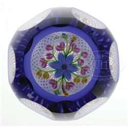 PERTHSHIRE OVERLAY PAPERWEIGHT.