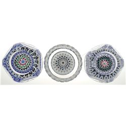 THREE WHITEFRIARS PAPERWEIGHTS.