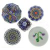 Image 1 : FIVE MINIATURE PAPERWEIGHTS.