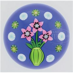 PERTHSHIRE FLORAL BOUQUET PAPERWEIGHT.