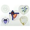 Image 2 : ELEVEN HEART SHAPED PAPERWEIGHTS.