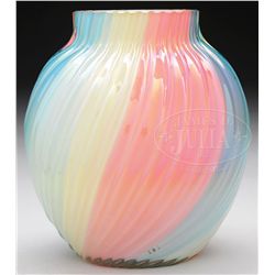 RAINBOW STRIPED VASE.