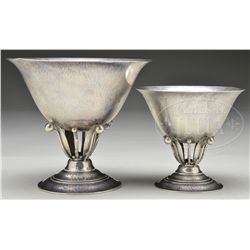 TWO GEORG JENSEN COMPOTES.