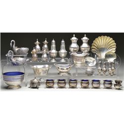 FORTY-ONE PIECES OF STERLING TABLEWARE.