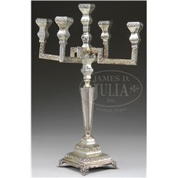 TWO-PART STERLING CANDELABRA BY HAZORFIM LTD OF ISRAEL.