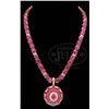 Image 1 : 14KT RUBY & DIAMOND NECKLACE.