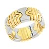 Image 1 : BULGARI PARENTESI 18KT YG & STAINLESS RING.