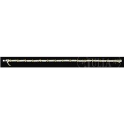 14KT TWO-TONE DIAMOND BRACELET.
