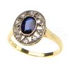 Image 1 : 14KT SAPPHIRE & DIAMOND RING.