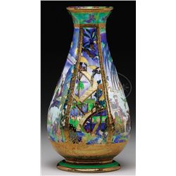 WEDGWOOD FAIRYLAND LUSTRE PILLARS VASE.