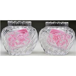 PAIR OF WEBB CAMEO VASES.