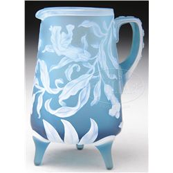ENGLISH CAMEO GLASS MINIATURE PITCHER.