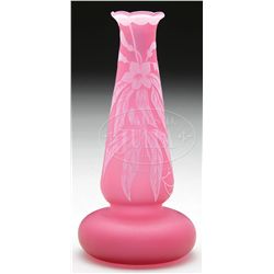 ENGLISH CAMEO GLASS VASE.