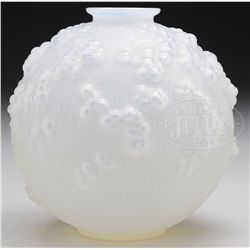 R. LALIQUE DRUIDS VASE.