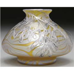 LOETZ SILVER OVERLAY VASE.