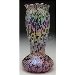 RED RINDSKOPF PAPILLION VASE.