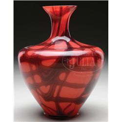 KRALIK ART GLASS VASE.