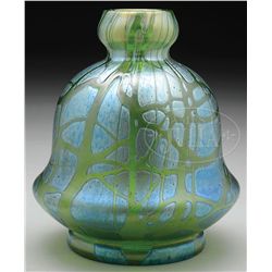 AUSTRIAN ART GLASS VASE.