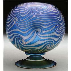 DURAND DECORATED ART GLASS VASE.