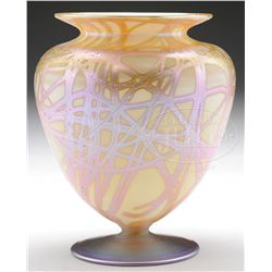 QUEZAL DECORATED VASE.