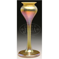 KEW BLAS FLOWER FORM VASE.