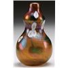 Image 1 : RARE STEUBEN BROWN AURENE DECORATED VASE.