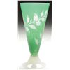 Image 1 : STEUBEN GREEN JADE & ALABASTER VASE.