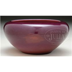 STEUBEN PLUM JADE BOWL.