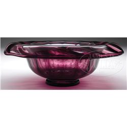 STEUBEN AMETHYST BOWL.