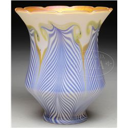 LUSTRE ART DECORATED ART GLASS SHADE.