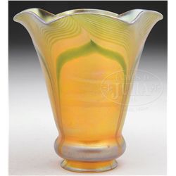 STEUBEN ART GLASS SHADE.