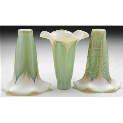 THREE QUEZAL LILY SHADES.