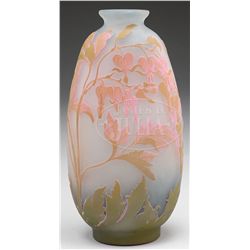 GALLE FRENCH CAMEO GLASS VASE.
