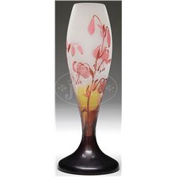 GALLE FLORAL CAMEO VASE.