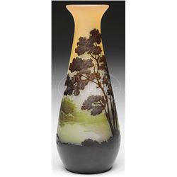 GALLE SCENIC CAMEO VASE.