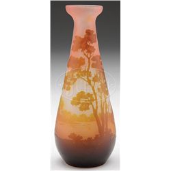 GALLE SCENIC CAMEO VASE.