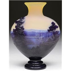 GALLE SCENIC MOUNTAIN VASE.