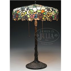 MORGAN ANTIQUE LEADED LAMP.