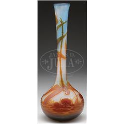 MONUMENTAL GALLE FRENCH CAMEO VASE.