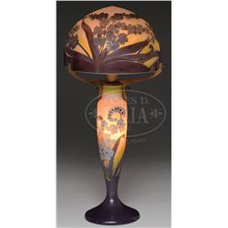 GALLE FRENCH CAMEO BOUDOIR LAMP.