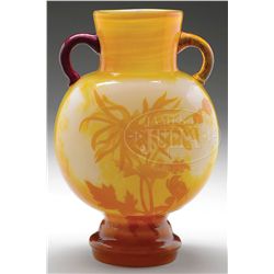 GALLE FRENCH CAMEO VASE.