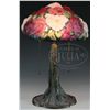 Image 1 : PAIRPOINT PUFFY ROSE BOUQUET TABLE LAMP.