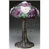 Image 3 : PAIRPOINT PUFFY ROSE BOUQUET TABLE LAMP.