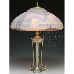 PAIRPOINT REVERSE PAINTED TABLE LAMP.