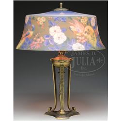 PAIRPOINT REVERSE PAINTED TABLE LAMP.