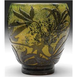 GALLE INTERNALLY DECORATED FRENCH CAMEO VASE.