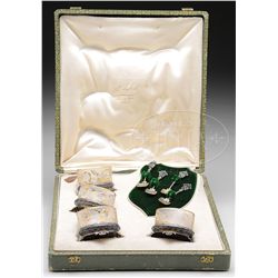 DAUM NANCY CAMEO SALT SET.