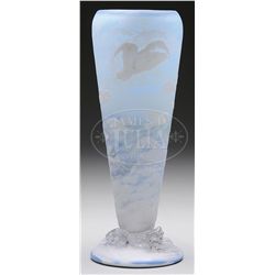 DAUM SEAGULL VASE.